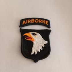 Patch armee us 101st AIRBORNE DIVISION avec tab AIRBORNE ORIGINAL 3