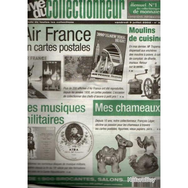 la vie du collectionneur 421 juillet 2002, les musiques militaires, air france en cartes postales,