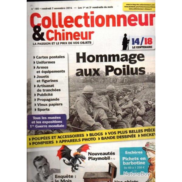 collectionneur chineur 185 2014, hommage aux poilus, figurines grande guerre,