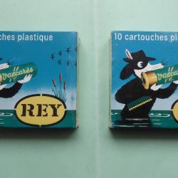 REF 23 - LOT DE DEUX BOÎTES DE CARTOUCHES DE CHASSE ANCIENNE - REY VACCARES -  CAL 12 - Plomb n° 4