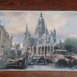 CARTE DEBARQUEMENT NORMANDIE D-DAY 6 JUIN 1944 LIBERATION DE BAYEUX