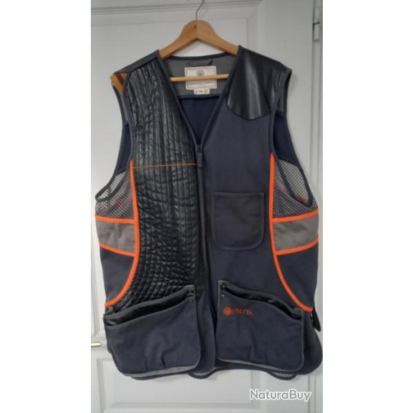 Gilet ball trap beretta "sporting" + patch amortisseur epaule inclus