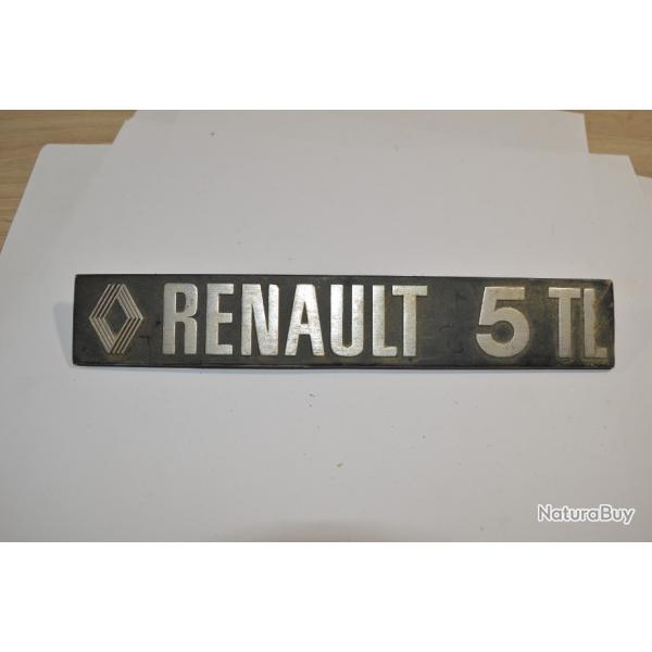 RENAULT 5TL emblme logo sigle insigne monogramme hayon coffre  vhicule ancien  (17)