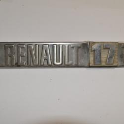 RENAULT 17 TL emblème logo sigle insigne monogramme hayon coffre  véhicule ancien  (17)