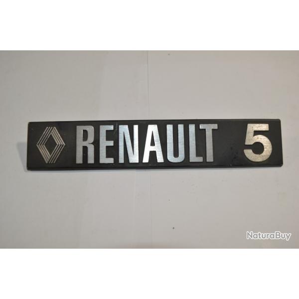 Renault 5 BV  logo sigle insigne monogramme hayon coffre  vhicule ancien  (17)