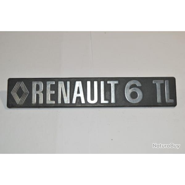 Renault 6 TL plastique  logo sigle insigne monogramme hayon coffre  vhicule ancien  (17)