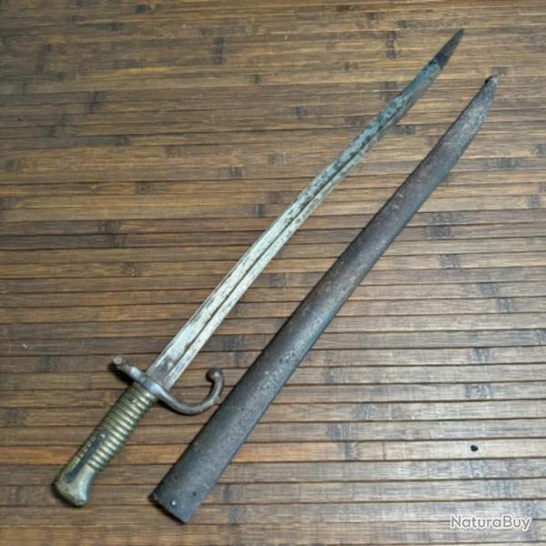 BAONNETTE SABRE CHASSEPOT 1866 MONOMATRICULE