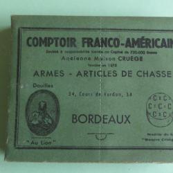 REF 25 - CARTOUCHES DE CHASSE CARTON CAL 12 - plomb n° 6 - COMPTOIR FRANCO-AMERICAIN  - BORDEAUX