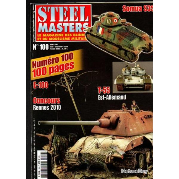 steel masters 100 de 2010, t-55 est allemand, somua s35, front sud est algrien 1943, panzer III aus