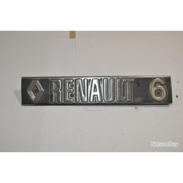 RENAULT 6  ALU emblme logo sigle insigne monogramme hayon coffre  (6)