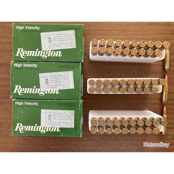 3 boites de 20 cartouches Remington  243  WIN