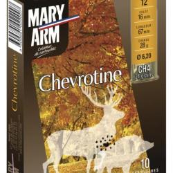 Chevrotine MARY Calibre 12/67 (21 Grains) Bourre grasse 28 grammes (Boite de 10 cartouches)