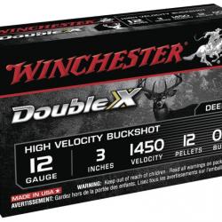 Chevrotine WINCHESTER Calibre 12/76 (12 Grains) Bourre jupe 42 grammes (Boite de 5 cartouches)