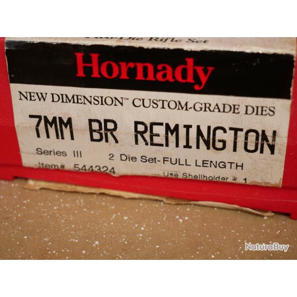 Jeu d'outils HORNADY CUSTOM en 7mm BR Remington tat neuf