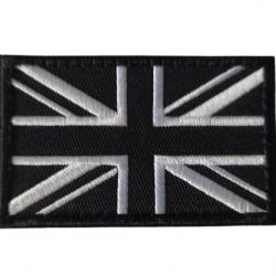 Patch Drapeau - Grande Bretagne-Angleterre - Noir - velcro - Livraison gratuite