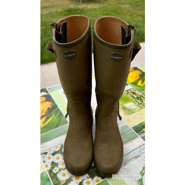 Bottes de chasse doubles cuir Le Chameau