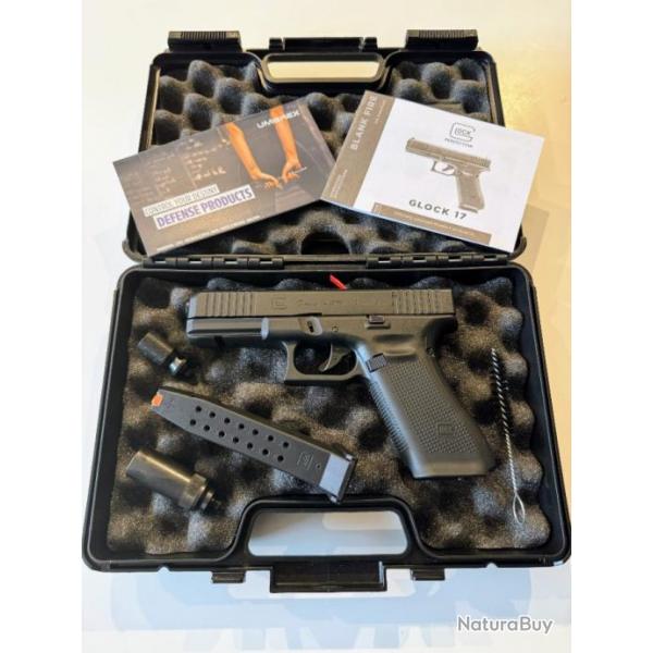 Glock 17 gen5 UMAREX Pak 9mm + 79 Cartouches 9 + lance gomm-cogn + 100 billes SAPL