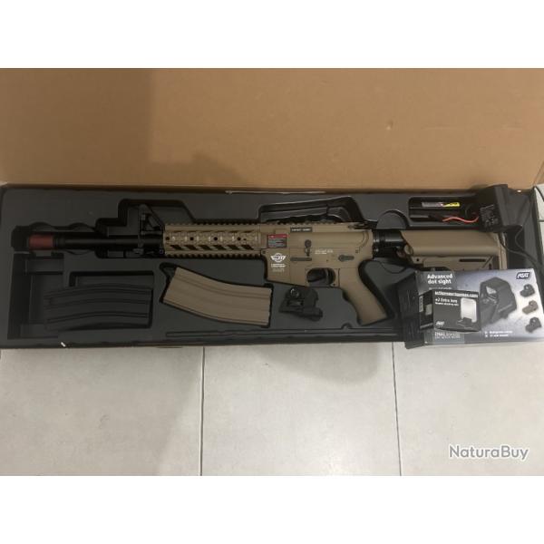 Rplique Airsoft G&G Armament CM16 Raider-L (Style M4) + Red dot style Eotech