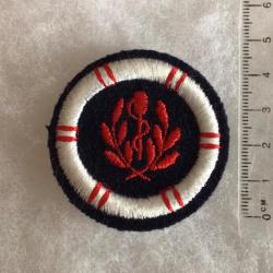 FRANCE MARINE NATIONALE WW2 a actuel - Insigne tissu brodé SAUVETAGE MÉDICAL MER