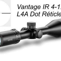 HAWKE VANTAGE IR - Low profile, capped turrets 4-12x50 1", IR L4A Dot