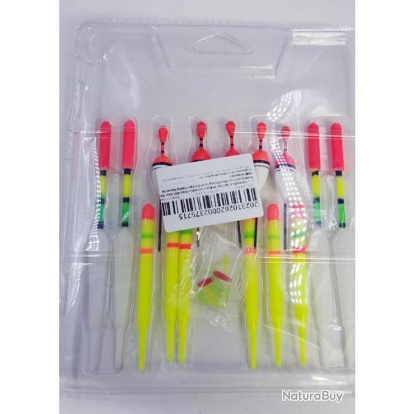 Kit de 15 flotteurs/bouchons de taille diffrentes.