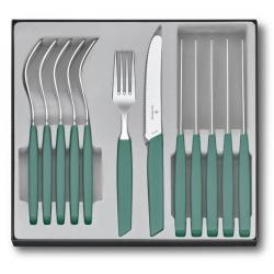 6.9096.11W43.12 Ménagère Victorinox 12 pièces Swiss Modern table vert sauge