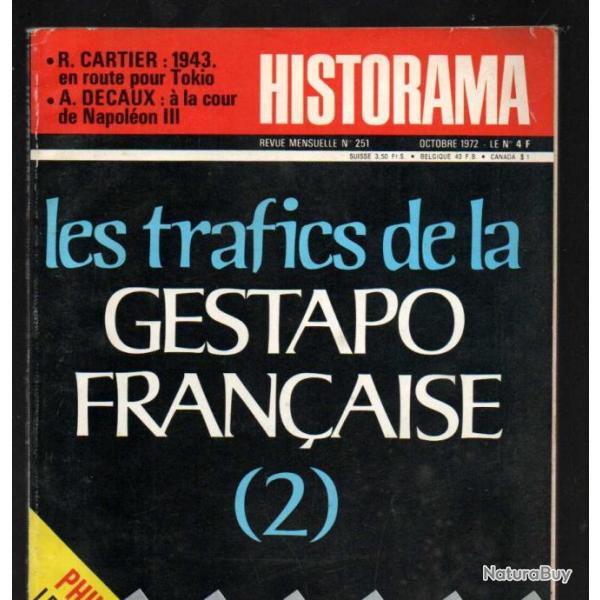 historama 251 les trafics de la gestapo franaise 2 , catacombes de paris, la brzina,