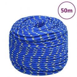 Corde de bateau Bleu 8 mm 50 m Polypropylène