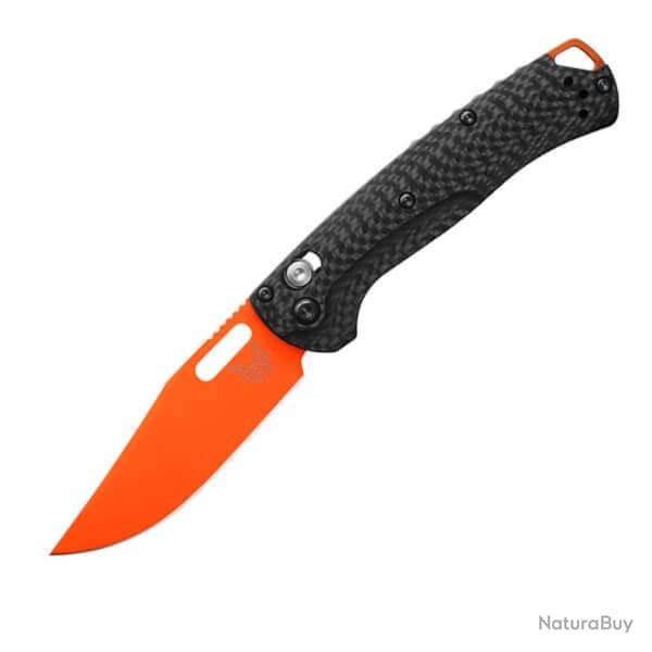 BEN15533OR-01 Couteau pliant Benchmade Mini Taggedout noir/gris en carbone