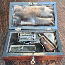 Pepperbox revolver with case