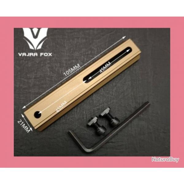 Rail Picatiny 105  mm, couleur or