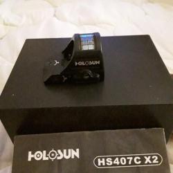 Holosun  hs470c x2 séries (état neuf)Avec plaque adapteur pour Rail picatinny