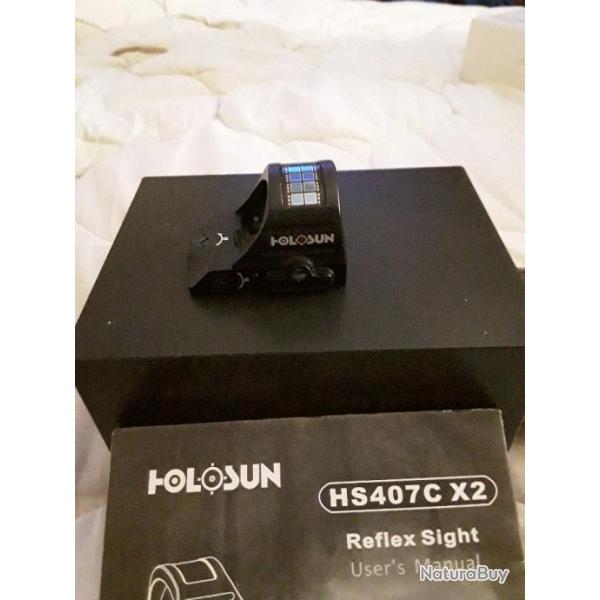 Holosun  hs470c x2 sries (tat neuf)Avec plaque adapteur pour Rail picatinny