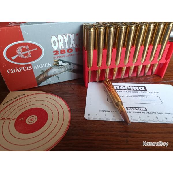 Munitions Norma ORYX Chapuis 280 Rem - 170 Grains (Rare!)