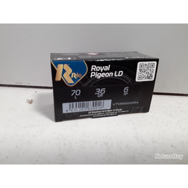 10829A  1 BOITE DE 10  CARTOUCHES RIO ROYAL PIGEON LD CAL  12    36G NEUF