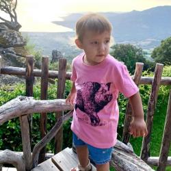 Tee shirt Sanglier Enfant Rose PRO CACCIA