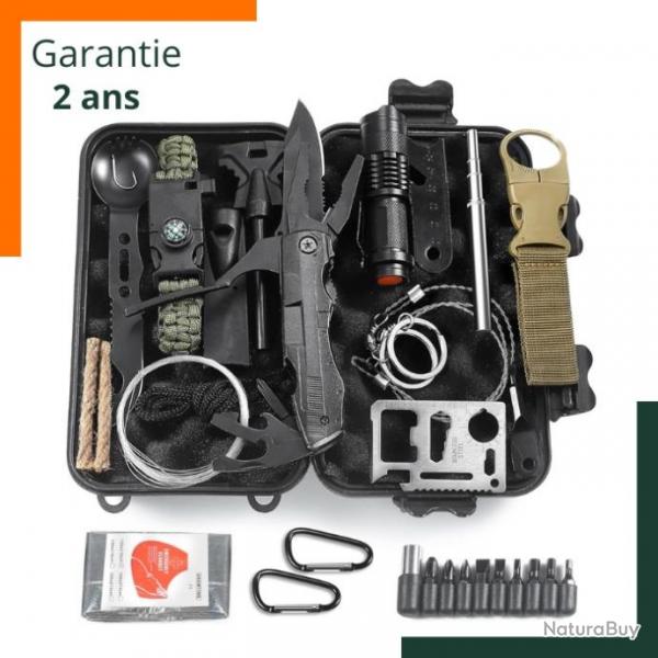 Kit de survie 13 en 1 - Garantie 2 ans - Livraison gratuite