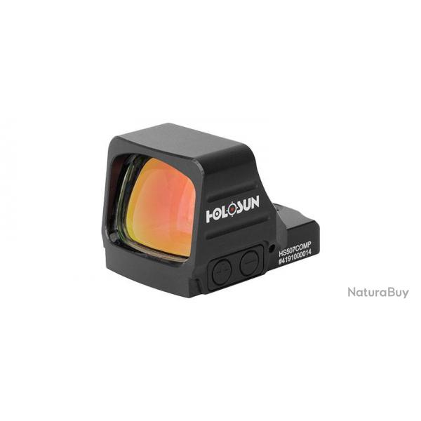 Holosun Reflex 507 COMP - Rticule : Rouge - Bouton +/- - SANS Adaptateur Rf : HHS507COMP