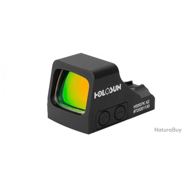 Holosun Reflex 507K X2 - Rticule : Rouge - Bouton +/- - SANS Adaptateur Rf : HHS507K