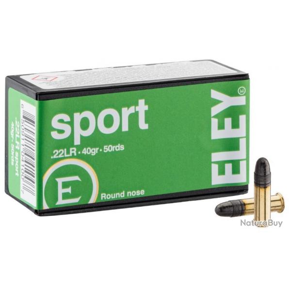 Munitions ELEY cal.22lr sport 40gr par 50