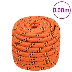 Corde de bateau Orange 20 mm 100 m Polypropylène