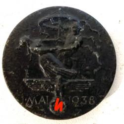 Ancienne Médaille Broche Insigne de Journée Allemande du Reich ww2 Mai 1938