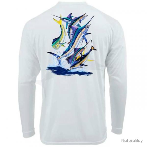 L Shirt BlacktipH Pelagic Goals Blanc