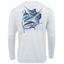 L Shirt BlacktipH Billfish World Blanc