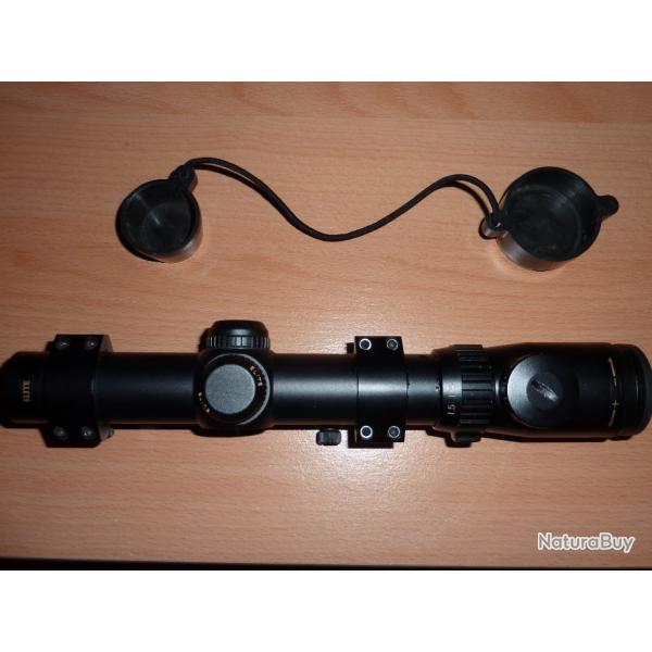 lunette de battue BUSHNELL ELITE 1;25/4/24 avec rticule lumineux 4A  neuve, colliers et bonnettes