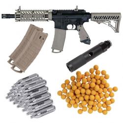 Forfait de défense à domicile Tippmann TMC cal.68 incluant un adaptateur Quick Change, 20 capsules d