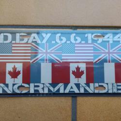 PLAQUE COMMEMORATIVE D-DAY 6 JUIN 1944 DEBARQUEMENT NORMANDIE