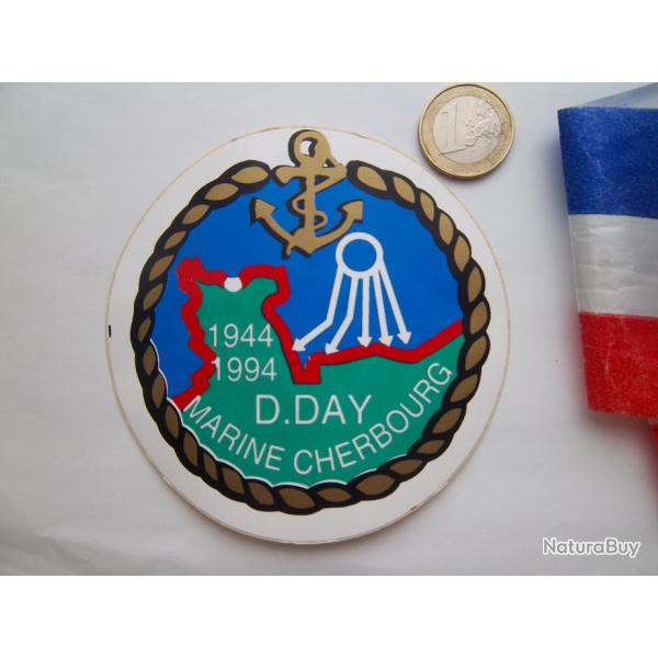 autocollant militaire anniversaire 50 me D Day marine Cherbourg