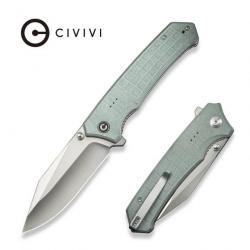 Couteau CIVIVI Tacticorix Gray Manche G10 Lame Acier Nitro-V Satin IKBS Linerlock Clip CIVC230553