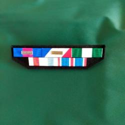 Barrette de décoration comprenant 5 dixmudes (ruban), TBE portée une fois